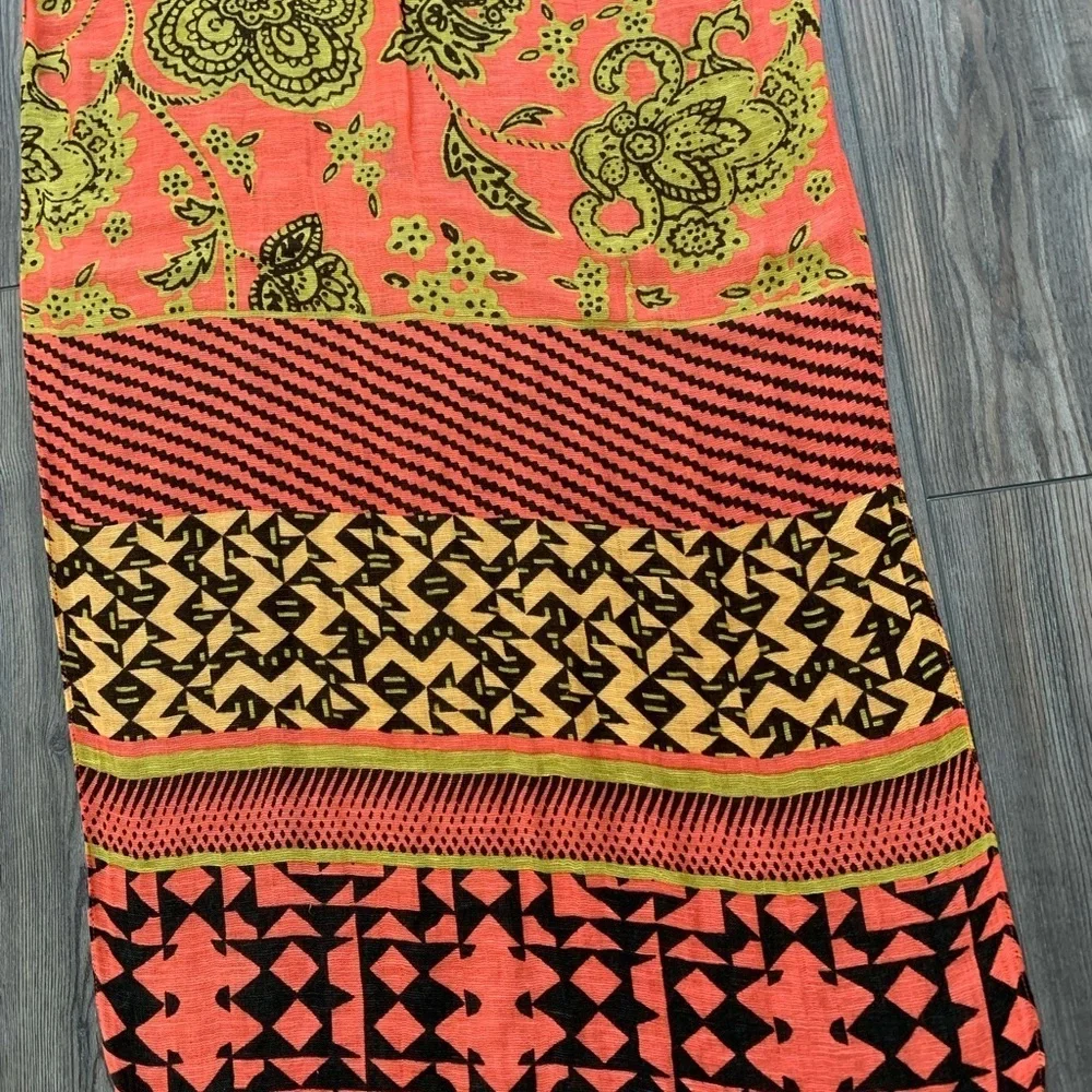 Vibrant Geometric Patterned Scarf